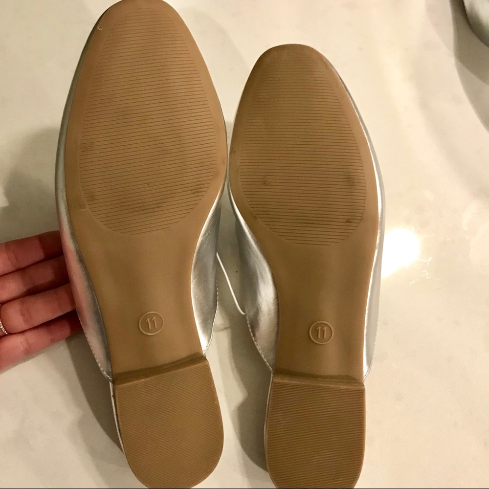 Merona Kona Backless Mule Loafers Silver - Picture 3 of 6